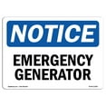 thumbnail image 1 of OSHA Notice Sign - Emergency Generator |  Aluminum Sign | Protect Your Business, Construction Site, Warehouse & Shop Area |  Made in the USA, 1 of 6