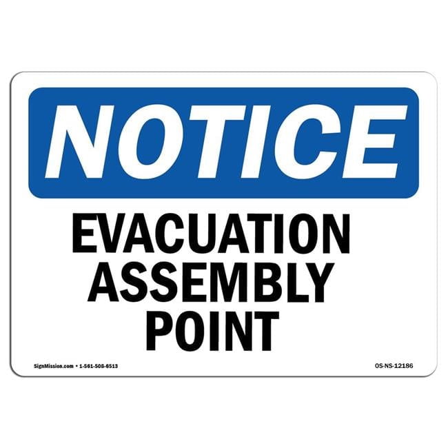 SignMission OS-NS-A-1014-L-12186 10 x 14 in. OSHA Notice Sign ...