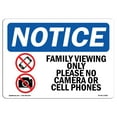 thumbnail image 1 of OSHA Notice Sign - Family Viewing Only Please No |  Aluminum Sign | Protect Your Business, Construction Site, Warehouse & Shop Area |  Made in the USA, 1 of 6