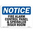 thumbnail image 1 of SignMission OS-NS-A-1014-L-12517 10 x 14 in. OSHA Notice Sign - Fire Alarm Control Panel & Sprinkler Riser Room, 1 of 6