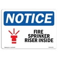 thumbnail image 1 of OSHA Notice Sign - Fire Sprinkler Riser Inside |  Aluminum Sign | Protect Your Business, Construction Site, Warehouse & Shop Area |  Made in the USA, 1 of 6