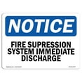 thumbnail image 1 of OSHA Notice Sign - Fire Suppression System Immediate Discharge |  Aluminum Sign | Protect Your Business, Work Site, Warehouse & Shop Area |  Made in the USA, 1 of 6
