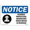 thumbnail image 1 of OSHA Notice Sign - Hearing Protection Mandatory |  Aluminum Sign | Protect Your Business, Construction Site, Warehouse & Shop Area |  Made in the USA, 1 of 6
