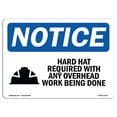 thumbnail image 1 of OSHA Notice Sign - Hard Hat Required With Any Overhead |  Aluminum Sign | Protect Your Business, Construction Site, Warehouse & Shop Area |  Made in the USA, 1 of 6