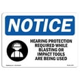 thumbnail image 1 of OSHA Notice Sign - Hearing Protection Required |  Aluminum Sign | Protect Your Business, Construction Site, Warehouse & Shop Area |  Made in the USA, 1 of 6