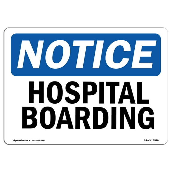 SignMission OS-NS-A-1014-V-13357 10 x 14 in. OSHA Notice Sign - Hearing in Progress Please Turn