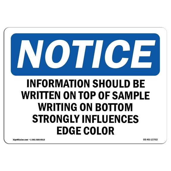 OSHA Notice Sign - Information Should Be Written On Top Of |  Aluminum Sign | Protect Your Business, Work Site, Warehouse & Shop Area |  Made in the USA