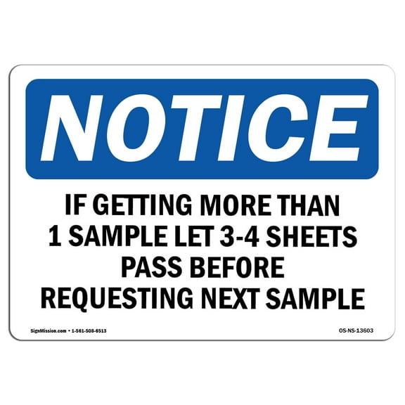 SignMission OS-NS-A-1014-L-13603 10 x 14 in. OSHA Notice Sign - If Getting More Than 1 Sample Let 3-4 Sheets