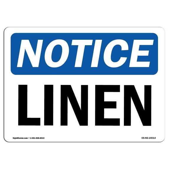 SignMission OS-NS-A-1014-L-14014 10 x 14 in. OSHA Notice Sign - Linen