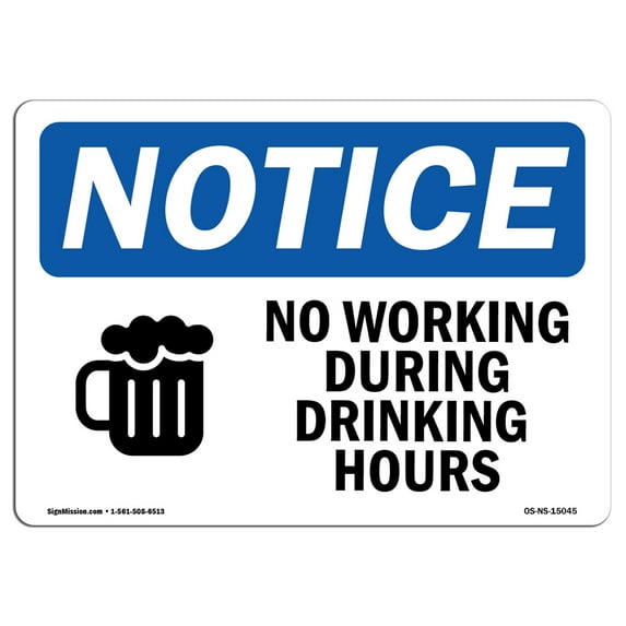 SignMission OS-NS-A-1014-V-14761 10 x 14 in. OSHA Notice Sign - No Public Access for Landscape