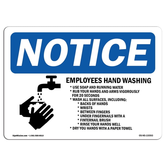 SignMission OS-NS-A-1014-V-15288 10 x 14 in. OSHA Notice Sign - Notice Automatic Door