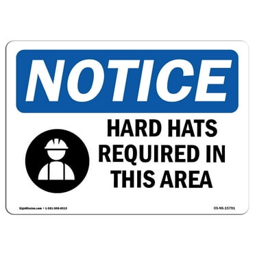SignMission OS-NS-A-1014-V-15770 10 x 14 in. OSHA Notice Sign - Notice Hairnets & Beard Covers Required