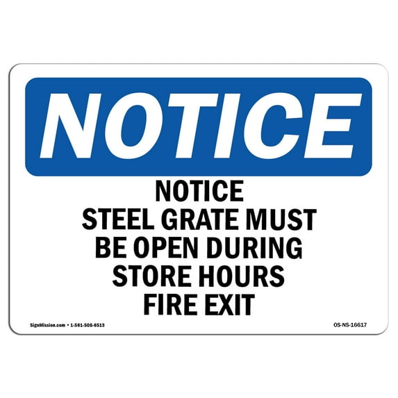 SignMission OS-NS-A-1014-V-17331 10 x 14 in. OSHA Notice Sign - Please Be Courteous