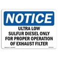 thumbnail image 1 of OSHA Notice Sign - Ultra Low Sulfur Diesel Only For Proper |  Aluminum Sign | Protect Your Business, Work Site, Warehouse & Shop Area |  Made in the USA, 1 of 6