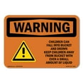 thumbnail image 1 of SignMission OS-WS-A-1014-L-12520 10 x 14 in. OSHA Warning Sign - Children Can Fall Into with Symbol, 1 of 6