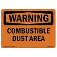 thumbnail image 1 of SignMission OS-WS-A-1014-L-12525 10 x 14 in. OSHA Warning Sign - Combustible Dust Area, 1 of 6