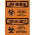 thumbnail image 1 of OSHA WARNING Sign - Infectious Waste Damage Leak Bilingual | Aluminum Sign | Protect Your Business, Work Site, Warehouse & Shop Area | Made in the USA, 1 of 6