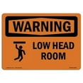 thumbnail image 1 of OSHA WARNING Sign - Low Head Room With Symbol | Aluminum Sign | Protect Your Business, Construction Site, Warehouse & Shop Area | Made in the USA, 1 of 6