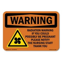SignMission OS-WS-A-1014-L-12360 10 x 14 in. OSHA Warning Sign - Radiation Warning If You Could with Symbol