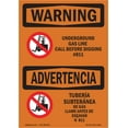 thumbnail image 1 of OSHA WARNING Sign - Underground Gas Line Call #811 Bilingual | Aluminum Sign | Protect Your Business, Work Site, Warehouse & Shop Area | Made in the USA, 1 of 6