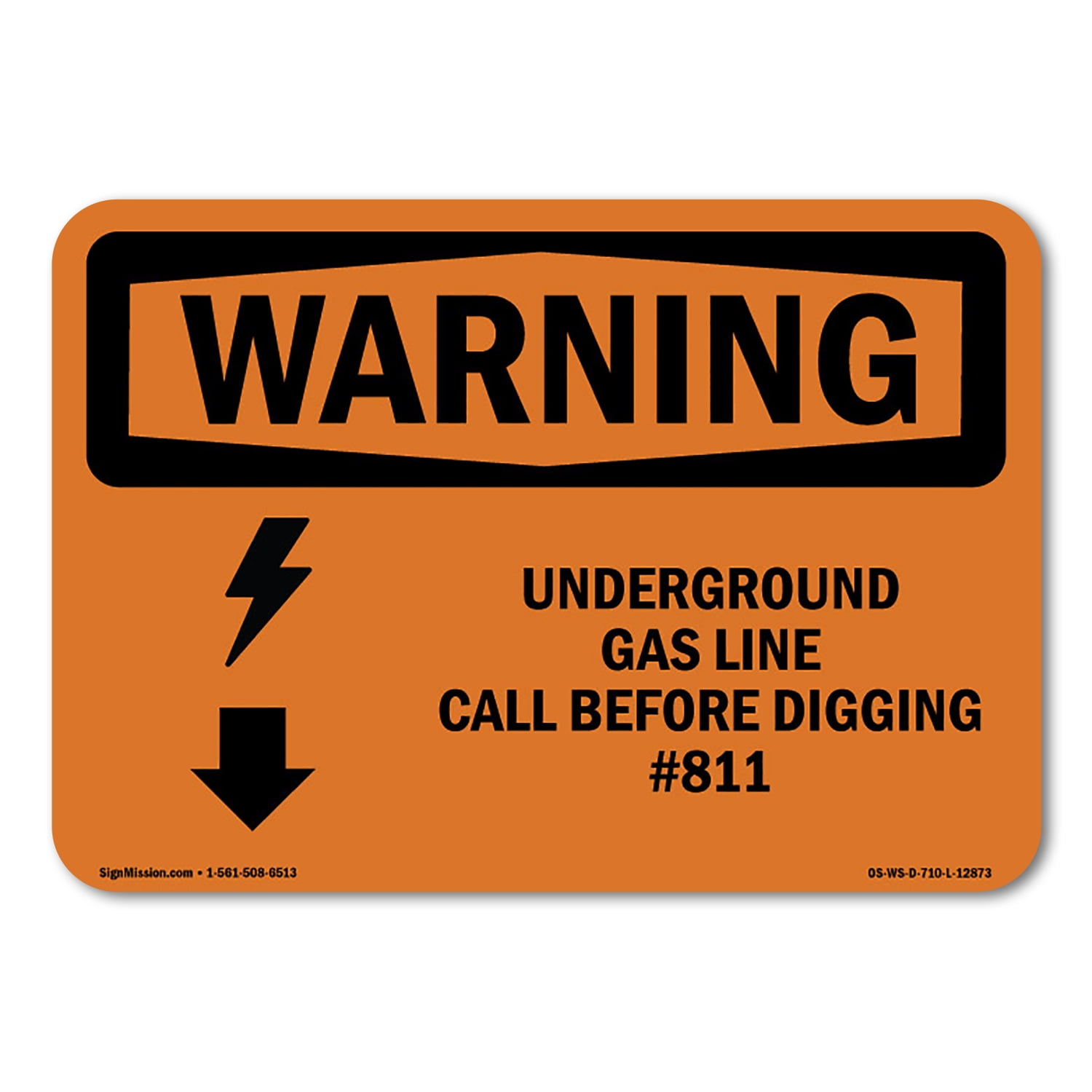 SignMission OS-WS-A-1014-L-12873 10 x 14 in. OSHA Warning Sign ...