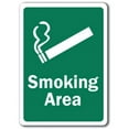 thumbnail image 1 of Smoking Area Sign - 10" x 14" OSHA Safety Sign, 1 of 1