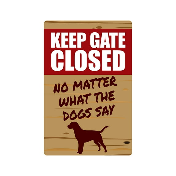 SignMission Z-A-1014-Keep Gate Closed Dog 10 x 14 in. Tall Keep Gate Closed Dog Aluminum Sign with Warning Animal Dog Farm