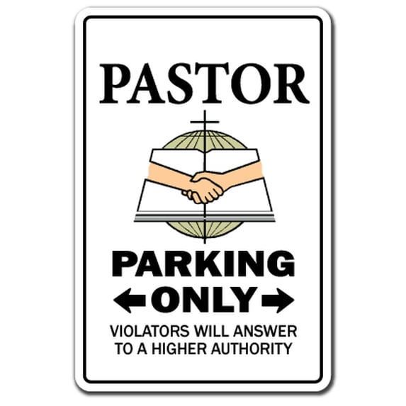 Pastor Study Signs SignMission Z-A-1014-Pastor 10 x 14 in. Tall Pastor Aluminum Sign with ...