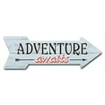 thumbnail image 1 of SignMission 10 x 30 in. Indoor & Outdoor Decor Direction Sticker Vinyl Wall Decals - Adventure Awaits - 24 in., 1 of 3