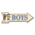 thumbnail image 1 of SignMission 10 x 30 in. Indoor & Outdoor Decor Direction Sticker Vinyl Wall Decals - Boys - 24 in., 1 of 3