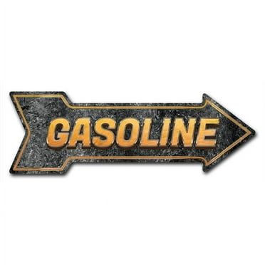 SignMission 10 x 30 in. Indoor & Outdoor Decor Direction Sticker Vinyl Wall Decals - Gasoline - 24 in.