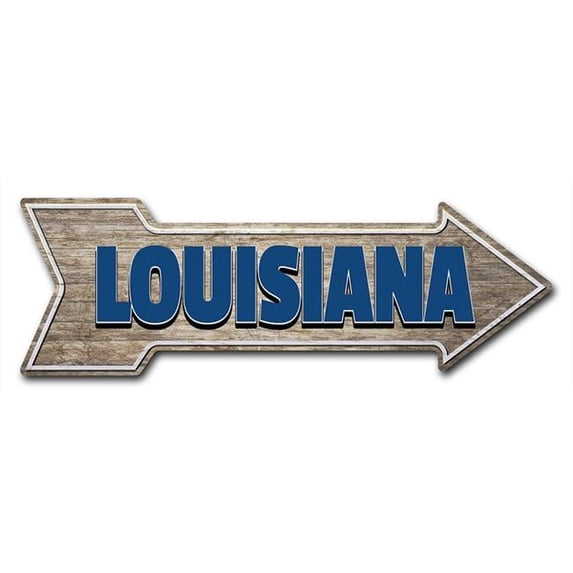 SignMission 10 x 30 in. Indoor & Outdoor Decor Direction Sticker Vinyl Wall Decals - Louisiana - 24 in.