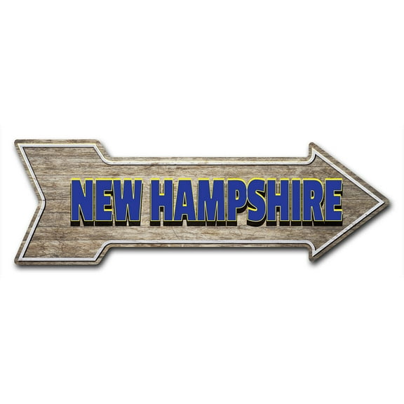 SignMission 10 x 30 in. Indoor & Outdoor Decor Direction Sticker Vinyl Wall Decals - New Hampshire - 24 in.