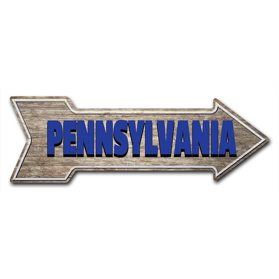 SignMission 10 x 30 in. Indoor & Outdoor Decor Direction Sticker Vinyl Wall Decals - Pennsylvania - 24 in.