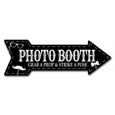 SignMission 10 x 30 in. Indoor & Outdoor Decor Direction Sticker Vinyl Wall Decals - Photo Booth - 24 in.