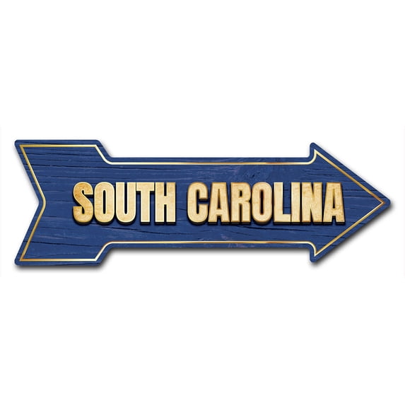 SignMission 10 x 30 in. Indoor & Outdoor Decor Direction Sticker Vinyl Wall Decals - South Carolina - 24 in.