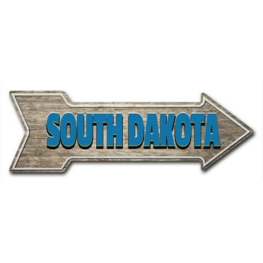 SignMission 10 x 30 in. Indoor & Outdoor Decor Direction Sticker Vinyl Wall Decals - South Dakota - 24 in.