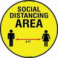 thumbnail image 1 of SignMission 11 in. Coronavirus Vinyl Decal - Social Distance Area 6 ft. - Pack of 3, 1 of 3