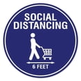 thumbnail image 1 of SignMission 11 in. Non-Slip Floor Graphic Coronavirus Vinyl Decal - Social Distancing Cart - Pack of 3, 1 of 1