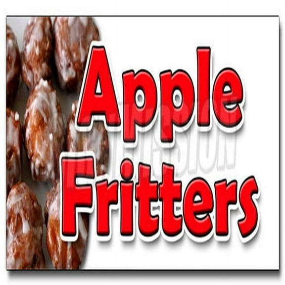 SignMission 12 in. Apple Fritters Decal Sticker - Baker Sweets Pastries Bakery Cakes Fried Fruit