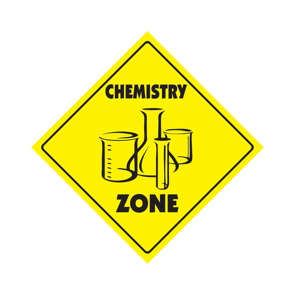 Chemistry Crossing Sign Zone Xing | Indoor/Outdoor | 12" Tall periodic table of elements class degree
