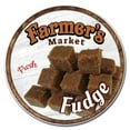 thumbnail image 1 of SignMission Circular Rigid Plastic Sign 12" Tall - Farmer's Market Fudge | Plastic Sign |  Made in the USA, 1 of 2