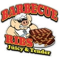 thumbnail image 1 of SignMission 12 in. Decal Concession Stand Food Truck Sticker - Barbecue Ribs, 1 of 1