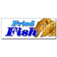 thumbnail image 1 of SignMission 12 in. Fried Fish Decal Sticker - Fry Fish Deep Seafood Sea Food Fresh Batter, 1 of 1