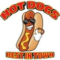 thumbnail image 1 of SignMission  12 in. Hot Dogs All Beef Concession Decal Sign with Cart Trailer Stand Sticker Equipment, 1 of 1