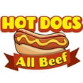 thumbnail image 1 of SignMission 12 in. Hot Dogs Concession Decal Sign with Cart Trailer Stand Sticker Equipment, 1 of 3