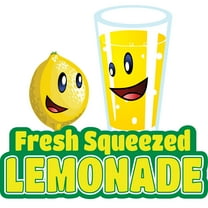 SignMission 12 in. Lemonade Concession Decal Sign with Cart Trailer Stand Sticker Equipment