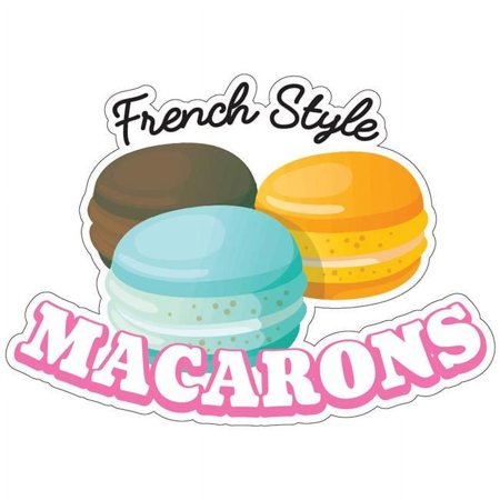 SignMission 12 in. Macarons Decal Concession Stand Food Truck Sticker