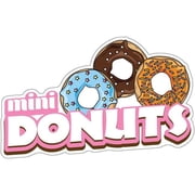 SignMission 12 in. Mini Donuts Decal Concession Stand Food Truck Sticker
