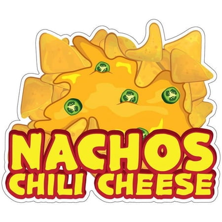 SignMission 12 in. Nachos Chili Cheese Decal Concession Stand Food Truck Sticker
